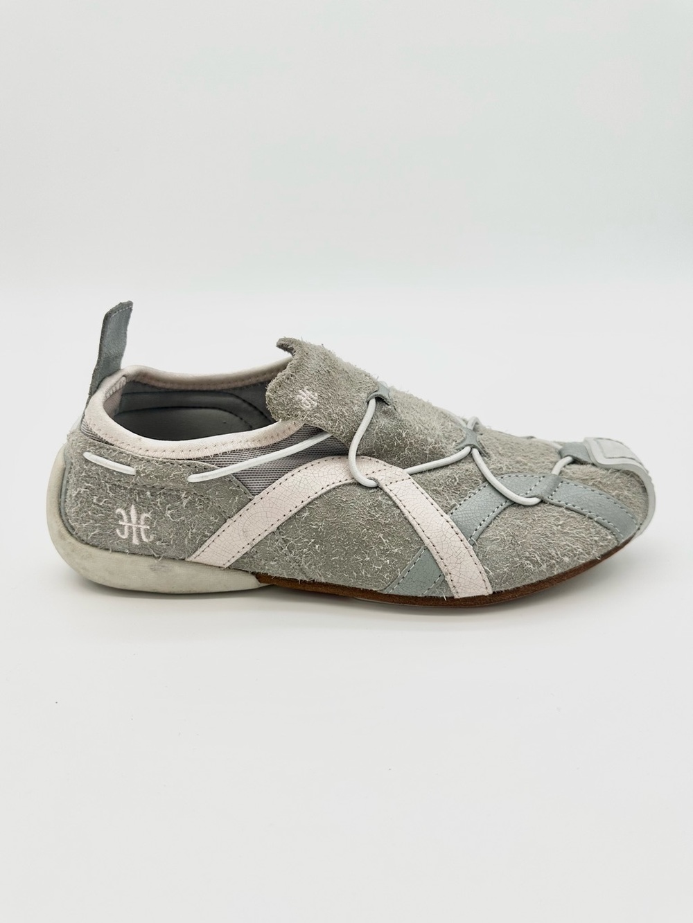 Royal Elastics Grey Suede Elastic Slip-On Sneakers Size 38